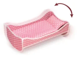 Badger Basket 3-in-1 Trolley Doll Carrier With Rocking Bed And Bedding - Pink/Polka Dot -Best Toys Store GUEST 793f52a0 edef 42a0 8ddd b2a248c0d927