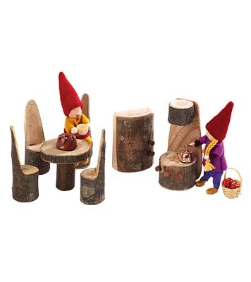 Magic Cabin - Rustic Tree Wooden Kitchen Furniture Set, 7 Pieces 3 Magic Cabin - Rustic Tree Wooden Kitchen Furniture Set, 7 Pieces