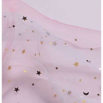 Badger Basket Royal Carriage Metal Doll Bed With Canopy Bedding And LED Lights - Pink/White/Stars 10 Badger Basket Royal Carriage Metal Doll Bed With Canopy Bedding And LED Lights - Pink/White/Stars - Image 8