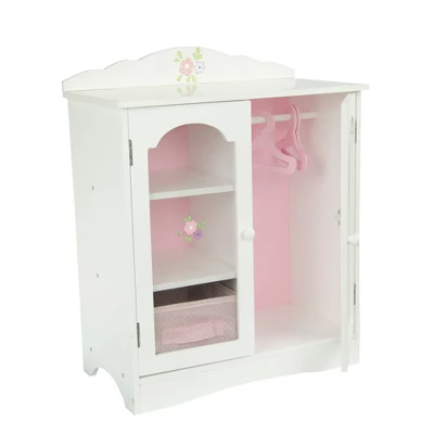 Olivia's Little World - Little Princess 18" Doll Furniture - Fancy Closet With 3 Hangers 6 Olivia's Little World - Little Princess 18" Doll Furniture - Fancy Closet With 3 Hangers - Image 4