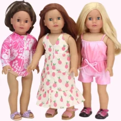 Sophia’s Pineapple Print Maxi Dress For 18" Dolls, Ivory -Best Toys Store GUEST 7b8861ea 887e 424e b194 7a20d3fc4001