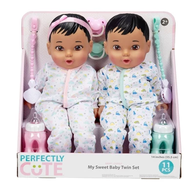 Perfectly Cute My Sweet Baby Twins 14" Baby Doll - Brown Hair 3 Perfectly Cute My Sweet Baby Twins 14" Baby Doll - Brown Hair