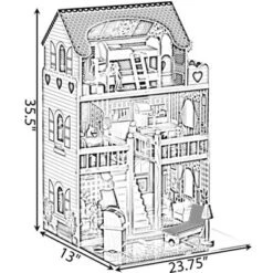 ShpilMaster Wooden Doll House With Toys And Furniture Accessories With LED Light For Ages 3+ -Best Toys Store GUEST 80db19f0 0889 4bd2 a30c b6c9407ac1db