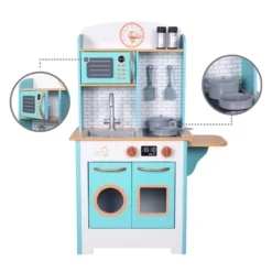 Teamson Kids Little Chef Santos Retro Wooden Kitchen Playset, Aqua/White -Best Toys Store GUEST 815ef72f af0e 4b65 b789 542879c1a5d2