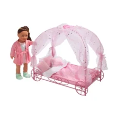 Badger Basket Royal Carriage Metal Doll Bed With Canopy Bedding And LED Lights - Pink/White/Stars 14 Badger Basket Royal Carriage Metal Doll Bed With Canopy Bedding And LED Lights - Pink/White/Stars -Best Toys Store GUEST 83844960 2fac 4cd8 81c6 83be4c15c252