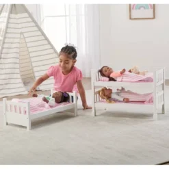 Badger Basket 1-2-3 Convertible Doll Bunk Bed With Bedding - Pink/Stripe -Best Toys Store GUEST 83f36451 f547 47ed 8c84 acb9fd8d27f1
