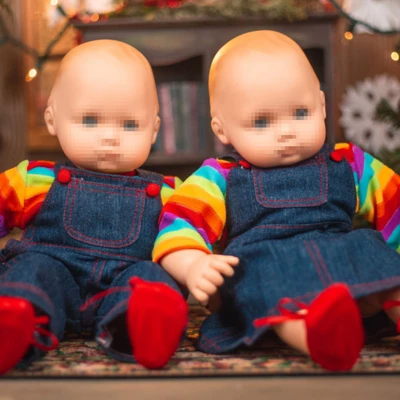 The Queen's Treasures 15 Inch Doll Set Of Two Overall Skirt & Pants Outfits 4 The Queen's Treasures 15 Inch Doll Set Of Two Overall Skirt & Pants Outfits - Image 2