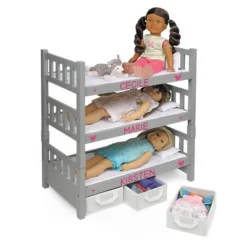 Badger Basket 1-2-3 Convertible Doll Bunk Bed With Baskets And Free Personalization Kit - Executive Gray -Best Toys Store GUEST 89ae3fb8 3bd6 49c6 a4de dc2225e068f5