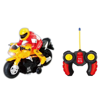 Insten Remote Control Motorcycle Bike With Sound & Lights, RC Toys For Kids, Yellow 4 Insten Remote Control Motorcycle Bike With Sound & Lights, RC Toys For Kids, Yellow - Image 2