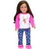 Sophia’s Moose Print Winter Pajamas & Fuzzy Slipper Set For 18” Dolls, Blue/Pink -Best Toys Store GUEST 8a6ceafb 7c8b 42ef 8fcd 85eba7ded495