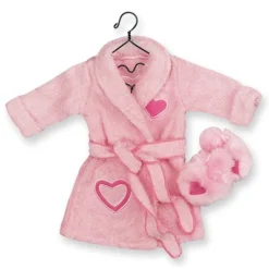 Sophia’s Terrycloth Robe & Slippers For 18” Dolls, Pink