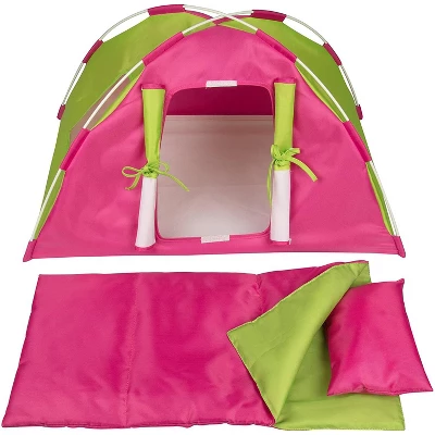 Dress Along Dolly Camping Bed Tent With Sleeping Bag And Pillow For American Girl Doll 4 Dress Along Dolly Camping Bed Tent With Sleeping Bag And Pillow For American Girl Doll - Image 2