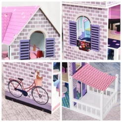 Qaba Kids Wooden Multi-Level Dream House Villa Kit With Furniture And Accessories -Best Toys Store GUEST 8ca9e1c5 88f4 42c3 9fb0 00eefbe12d0e
