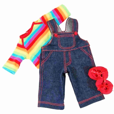 The Queen's Treasures 15 Inch Doll Set Of Two Overall Skirt & Pants Outfits 7 The Queen's Treasures 15 Inch Doll Set Of Two Overall Skirt & Pants Outfits - Image 5