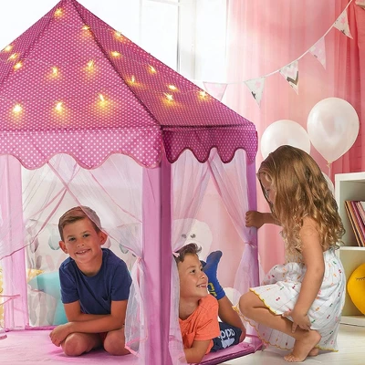 Large Playhouse Tent - Princess Castle Pink With Star Lights And Carry Bag - Play22USA 9 Large Playhouse Tent - Princess Castle Pink With Star Lights And Carry Bag - Play22USA - Image 7
