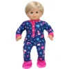 Sophia’s Hot Cocoa Pajama Onesie With Fuzzy Slippers For 15” Baby Dolls, Navy/Hot Pink -Best Toys Store GUEST 91cc005e 2e51 4708 9f0a 76045446f34b