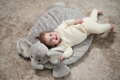 Bearington Baby Lil Spout Play Mat: 30 X 30 Plush Elephant Belly Blanket And Play Mat 3 Bearington Baby Lil Spout Play Mat: 30 X 30 Plush Elephant Belly Blanket And Play Mat