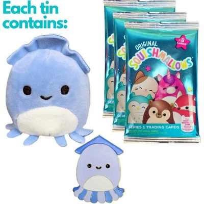 Squishmallows Stacey The Squid Trading Card Tin 3 Squishmallows Stacey The Squid Trading Card Tin