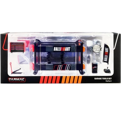 "Ralliart" Garage Tools Set Of 5 Pieces With Stickers For 1/64 Model Cars By Tarmac Works 4 "Ralliart" Garage Tools Set Of 5 Pieces With Stickers For 1/64 Model Cars By Tarmac Works - Image 2
