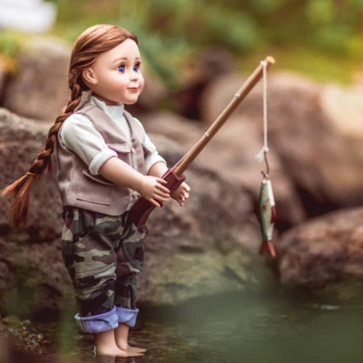 The Queen's Treasures 18 Inch Doll Clothes, 4 Pc Fishing Adventure Outfit 6 The Queen's Treasures 18 Inch Doll Clothes, 4 Pc Fishing Adventure Outfit - Image 4