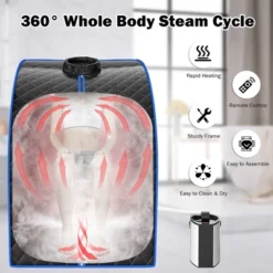 Costway Portable Steam Sauna W/ 9-gear Adjustable Temperature & Herbal Box GrayBlackCoffee 15 Costway Portable Steam Sauna W/ 9-gear Adjustable Temperature & Herbal Box GrayBlackCoffee -Best Toys Store GUEST a2319cae 13ba 4015 9272 e77608c4e0a8