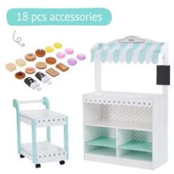 Teamson Kids My Dream Bakery Shop Dessert Stand White / Mint TD-13003A -Best Toys Store GUEST a253d726 91d8 4fc5 a526 99c4b00b18a6