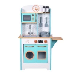 Teamson Kids Little Chef Santos Retro Wooden Kitchen Playset, Aqua/White -Best Toys Store GUEST a2ef9331 f5a0 4673 b327 14d9232d6602