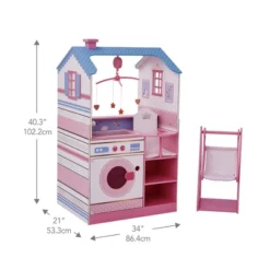 Olivia's Little World Childrens Wooden Doll Changing Station Dollhouse TD-11460W -Best Toys Store GUEST a458c422 f233 4802 8670 19237a82124a