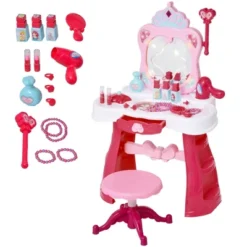 Qaba Kids Vanity Set Makeup Table Princess Pretend Play For Girls With Lights, Sounds, Stool, Magic Wand Remote, Mirror And Makeup Accessories 9 Qaba Kids Vanity Set Makeup Table Princess Pretend Play For Girls With Lights, Sounds, Stool, Magic Wand Remote, Mirror And Makeup Accessories -Best Toys Store GUEST a4c79956 2217 4109 8606 3c9b55e17f14