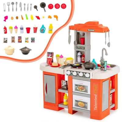Costway Play Kitchen Set 67 PCS Kitchen Toy For Kids W/Food &Realistic Lights & Sounds 13 Costway Play Kitchen Set 67 PCS Kitchen Toy For Kids W/Food &Realistic Lights & Sounds - Image 11