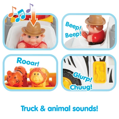 Kidoozie Animal Adventure Truck, Makes Animal Sounds, Includes 4 Poseable Animals, Promotes Language Skills, For Children 12 Months And Up 5 Kidoozie Animal Adventure Truck, Makes Animal Sounds, Includes 4 Poseable Animals, Promotes Language Skills, For Children 12 Months And Up - Image 3