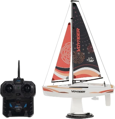 Playsteam Voyager 280 Motor-Power RC Sailboat - Red 6 Playsteam Voyager 280 Motor-Power RC Sailboat - Red - Image 4