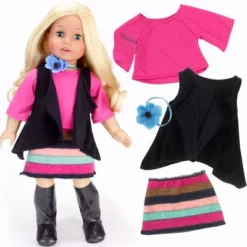 Sophia’s 9 Piece Winter Set For 18" Dolls, Blue/Black -Best Toys Store GUEST aa66886b 2dc3 400b 8e99 1a1fab925e85