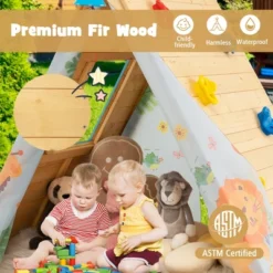 Costway Climbing Triangle With Tent Triangle Climber Crawling Toys For Kids & Baby -Best Toys Store GUEST aa7b2036 a66d 4fc4 b7e0 effaff4584d7