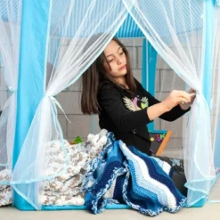 Ningbo Zhongying Leisure Products Blue Hexagon Fantasy Castle Play Tent | 53 X 47 X 55 Inches -Best Toys Store GUEST ae3516b8 21e2 4f58 88db e063d82861b7