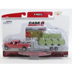 1/64th Dodge Ram Pickup W/Gooseneck Trailer & Bales By ERTL ZFN14855