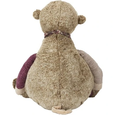 Mina Victory Plush Lines Monkey Plush Animal 23" X 24" Brown Indoor Stuffed Animal 7 Mina Victory Plush Lines Monkey Plush Animal 23" X 24" Brown Indoor Stuffed Animal - Image 5
