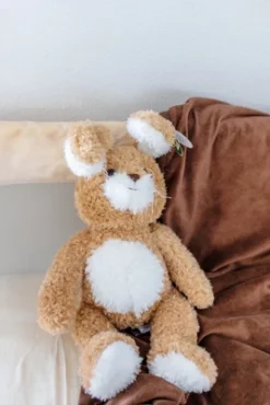 Bearington Scruffles Brown Plush Stuffed Animal Bunny Rabbit, 16 Inches
