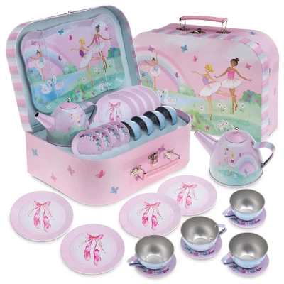 Jewelkeeper Tea Party Set For Little Girls With Tin Tea Set + Food & Carrying Case, Cat Design, 42 Piece 9 Jewelkeeper Tea Party Set For Little Girls With Tin Tea Set + Food & Carrying Case, Cat Design, 42 Piece - Image 7