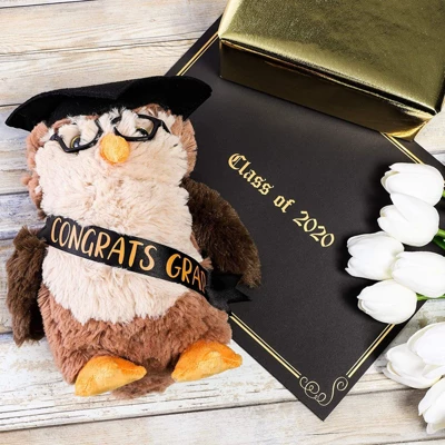 Blue Panda Class Of 2023 Graduation Owl Plush, Stuffed Animal Gift With Glasses & Grad Cap, Brown, 9.2 In 3 Blue Panda Class Of 2023 Graduation Owl Plush, Stuffed Animal Gift With Glasses & Grad Cap, Brown, 9.2 In