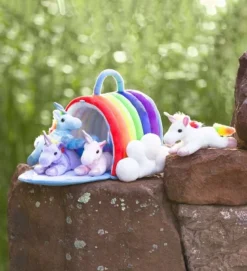 HearthSong Portable Plush Rainbow Unicorn Play Set With Four Unicorns And Rainbow Cottage -Best Toys Store GUEST b5525c3c 51bd 4a59 81d2 1f88b40a4768
