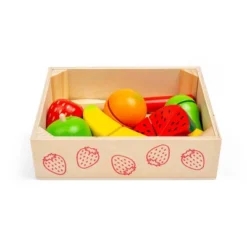 Bigjigs Toys Cutting Fruit Crate Wooden Role Play Toy Set Of 18 -Best Toys Store GUEST b867e2b0 7593 4c5a a928 a29caa2e5ede