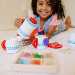 Melissa & Doug 22-Piece Steep And Serve Wooden Tea Set - Play Food And Kitchen Accessories -Best Toys Store GUEST bb78f2a5 104d 4dc9 bc8c bd454c16e71d