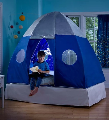 HearthSong Galactic Bed Tent With Starburst LED Light For Twin-Size Beds 3 HearthSong Galactic Bed Tent With Starburst LED Light For Twin-Size Beds