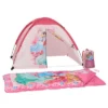 Exxel Outdoors Disney Kids 4 Piece Princess Camping Kit With Floorless Dome Tent, Youth Sized Sleeping Bag, Backpack, And LED Flashlight -Best Toys Store GUEST c037624e 4176 4d9c acaa b1fd00e548a1