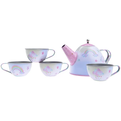 Jewelkeeper Tin Tea Set & Carrying Case - Unicorn Design - 15 Piece 5 Jewelkeeper Tin Tea Set & Carrying Case - Unicorn Design - 15 Piece - Image 3