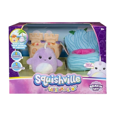 Squishmallows Squishville Mini Beach Set 2" Plush 3 Squishmallows Squishville Mini Beach Set 2" Plush
