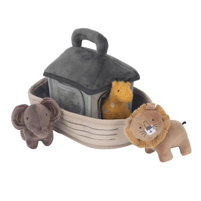Lambs & Ivy Baby Noah Interactive Plush Boat/Ark With Stuffed Animal Toys 3 Lambs & Ivy Baby Noah Interactive Plush Boat/Ark With Stuffed Animal Toys