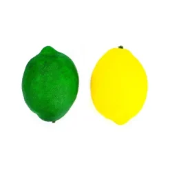 Ready! Set! Go! Link 12 Piece Yellow And Green Lifelike Fake Lemons, Kitchen Pretend Play Food Toys For Kids