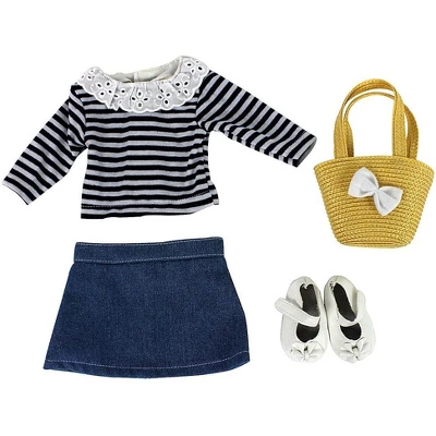 Dress Along Dolly Casual School Day Outfit For American Girl Doll 3 Dress Along Dolly Casual School Day Outfit For American Girl Doll